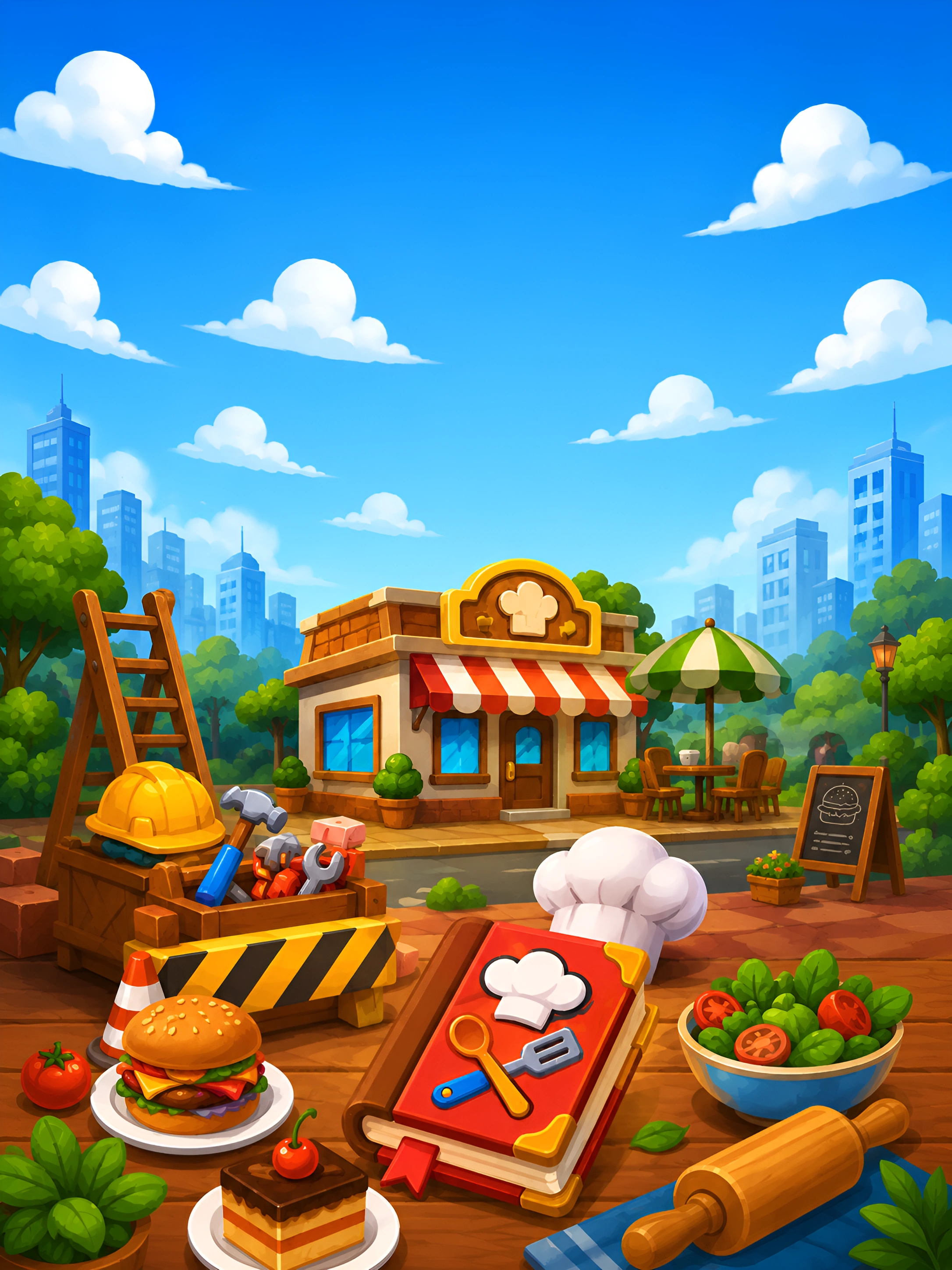 Merge & Bake island scenery